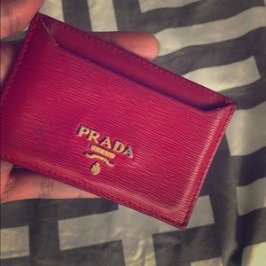 Prada Red Wallet Authentic
